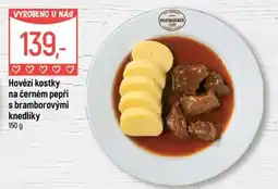 Globus Hovězí kostky na černém pepři s bramborovými knedlíky nabídka