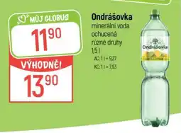 Globus ONDRÁŠOVKA Minerální voda nabídka