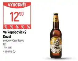 Globus Velkopopovický Kozel světlé výčepní pivo 0,5 l nabídka