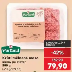 Kaufland Purland krůtí mělněné maso masný polotovar nabídka