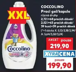Kaufland Coccolino prací gel/kapsle nabídka