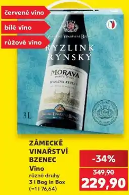 Kaufland Zámecké Vinařství Bzenec Víno nabídka