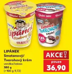 Kaufland Lipánek smetanový/tvarohový krém vanilka/kakao nabídka