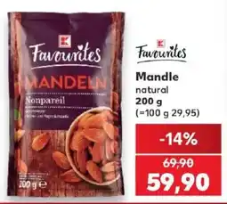 Kaufland Favourites mandle natural nabídka