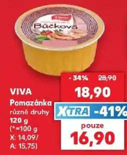 Kaufland Viva pomazánka různé druhy nabídka