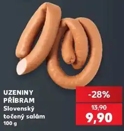 Kaufland Uzeniny Příbram Slovenský točený salám nabídka