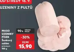 Kaufland Masové uzeniny písek šunkový salám prémium nabídka