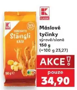 Kaufland K Classic máslové tyčinky sýrové/slané nabídka