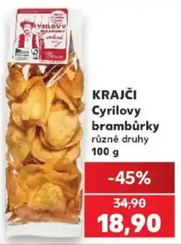 Kaufland Krajči Cyrilovy brambůrky nabídka