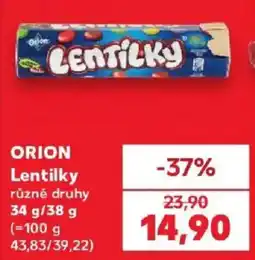 Kaufland Orion lentilky nabídka