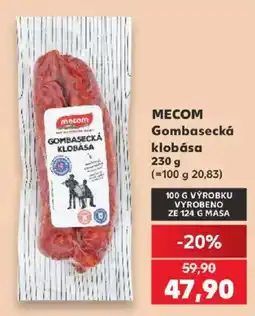 Kaufland Mecom gombasecká klobása nabídka