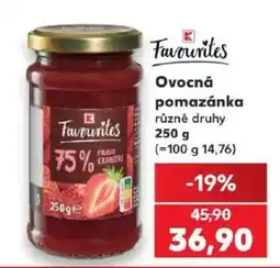 Kaufland Favourites ovocná pomazánka nabídka