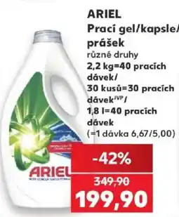 Kaufland Ariel prací gel/kapsle/prášek nabídka