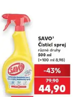 Kaufland Savo čisticí sprej nabídka