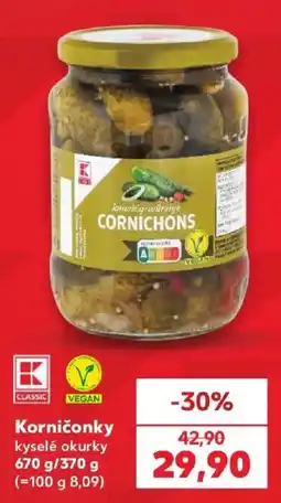 Kaufland K-Classic kyselé okurky nabídka