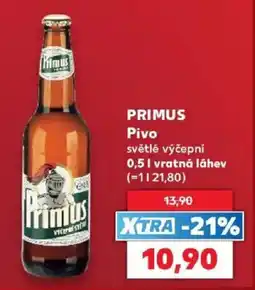 Kaufland Primus Pivo světlé výčepní nabídka