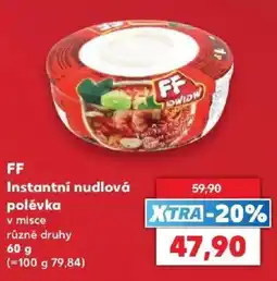 Kaufland FF instantní nudlová polévka nabídka