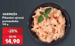 Kaufland Varmuža pikantní sýrová pomazánka nabídka