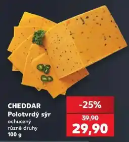 Kaufland Cheddar polotvrdý sýr nabídka