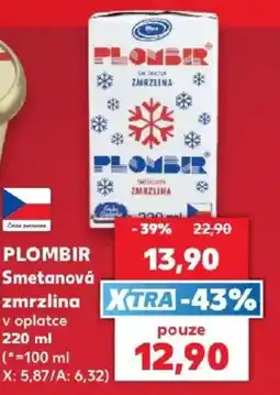 Kaufland Plombir smetanová zmrzlina nabídka