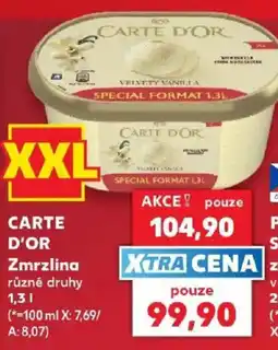 Kaufland Carte d'or zmrzlina různé druhy nabídka