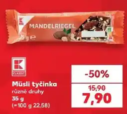 Kaufland K Classic müsli tyčinka nabídka