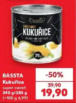 Kaufland Bassta kukuřice super sweet nabídka