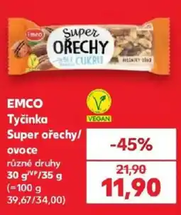 Kaufland Emco tyčinka super ořechy/ovoce nabídka