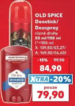 Kaufland Old Spice Deostick/Deospray nabídka