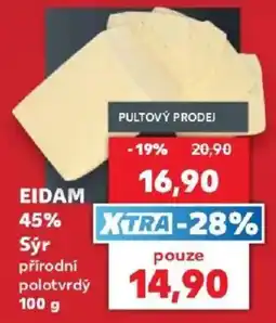 Kaufland Eidam sýr přírodní polotvrdý nabídka