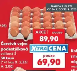 Kaufland Čerstvá vejce podestýlková velikost S nabídka