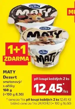 Kaufland Olma maty dezer smetanovy s orisky nabídka