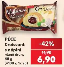 Kaufland Pécé croissant s náplní nabídka