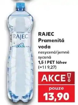 Kaufland Rajec pramenitá voda nabídka