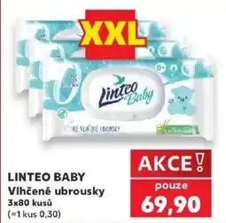 Kaufland Linteo baby vlhčené ubrousky nabídka