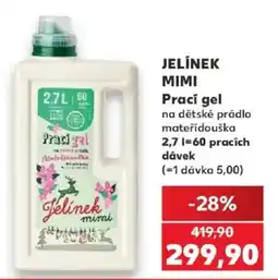 Kaufland Jelínek Mimi Prací gel na dětské prádlo mateřídouška nabídka