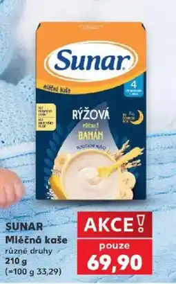 Kaufland Sunar mléčná kaše rýžová půlčuří banán nabídka