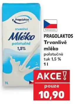 Kaufland Pragolaktos trvanlivé mléko polotučné nabídka