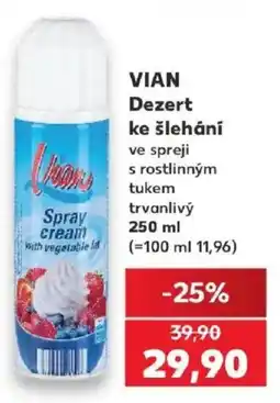 Kaufland Vian dezert ke šlehání nabídka
