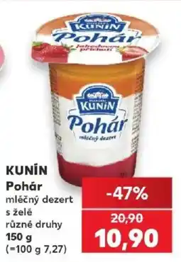 Kaufland Kunin pohar mléčny dezert s želé nabídka