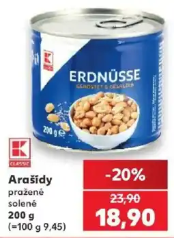 Kaufland K-Classic arašídy pražené solené nabídka