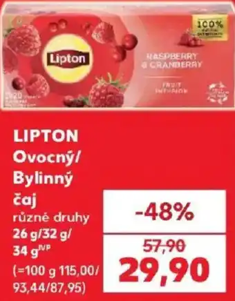 Kaufland Lipton Ovocný/Bylinný čaj nabídka