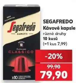 Kaufland Segafredo kávové kapsle nabídka