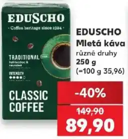 Kaufland Eduscho mletá káva nabídka