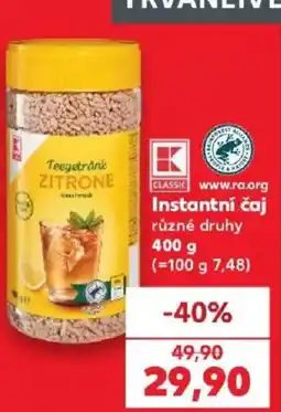 Kaufland K-Classic instantní čaj nabídka