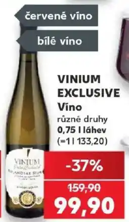 Kaufland Vinium exclusive vino nabídka