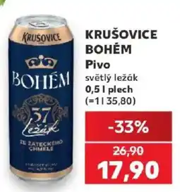 Kaufland Krušovice Bohém nabídka