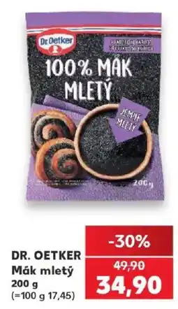 Kaufland Dr. Oetker Mák mletý nabídka
