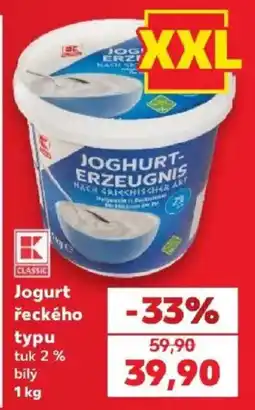 Kaufland K Classic jogurt řeckého typu tuk 2 % bílý nabídka