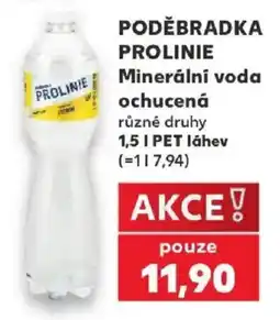 Kaufland Prolinie minerální voda ochucená nabídka